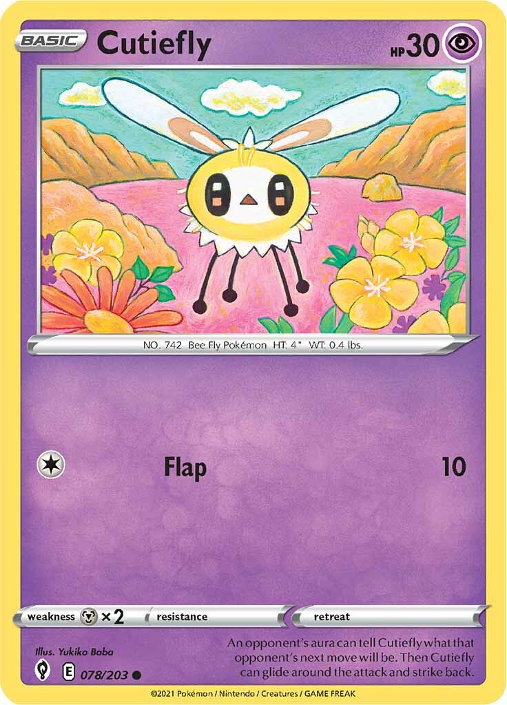 Cutiefly (078/203) [Sword & Shield: Evolving Skies] | Rock City Comics