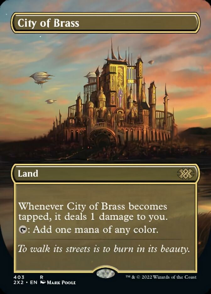 City of Brass (Borderless Alternate Art) [Double Masters 2022] | Rock City Comics