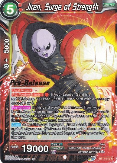 Jiren, Surge of Strength (BT14-015) [Cross Spirits Prerelease Promos] | Rock City Comics