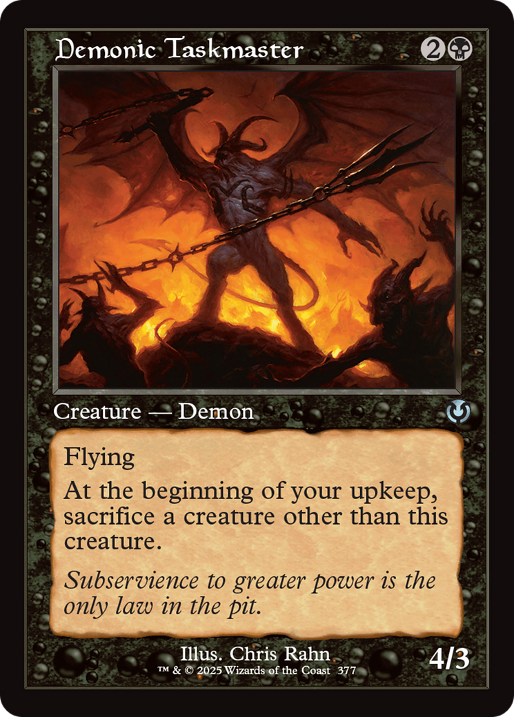 Demonic Taskmaster (Retro Frame) [Innistrad Remastered] | Rock City Comics