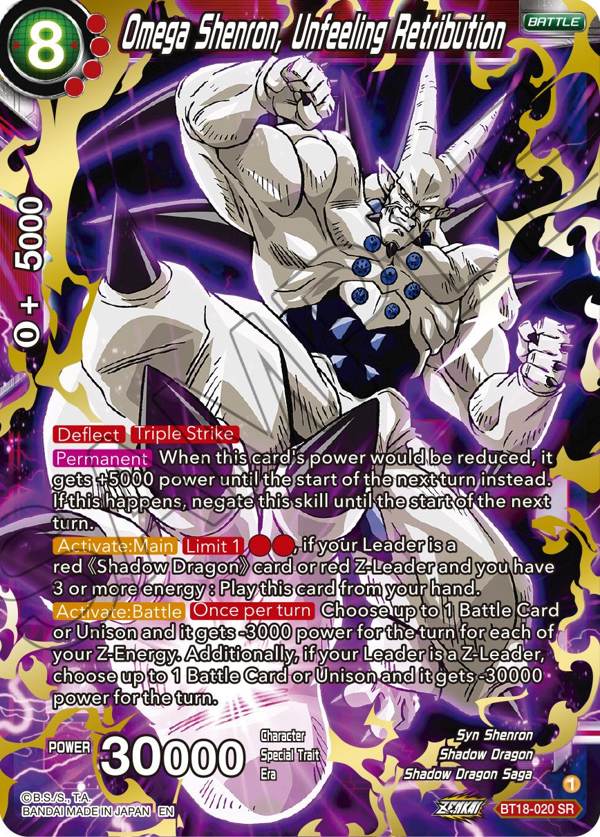 Omega Shenron, Unfeeling Retribution (BT18-020) [Dawn of the Z-Legends] | Rock City Comics