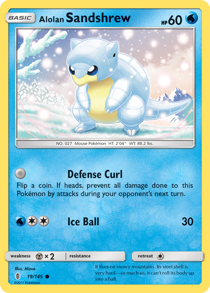 Alolan Sandshrew (19/145) [Sun & Moon: Guardians Rising] | Rock City Comics