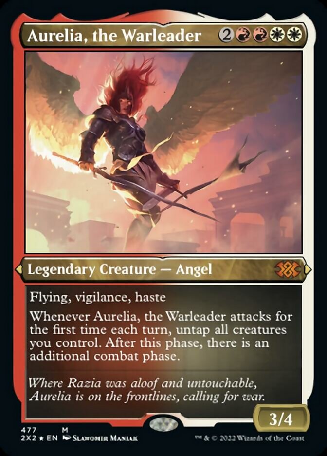 Aurelia, the Warleader (Foil Etched) [Double Masters 2022] | Rock City Comics