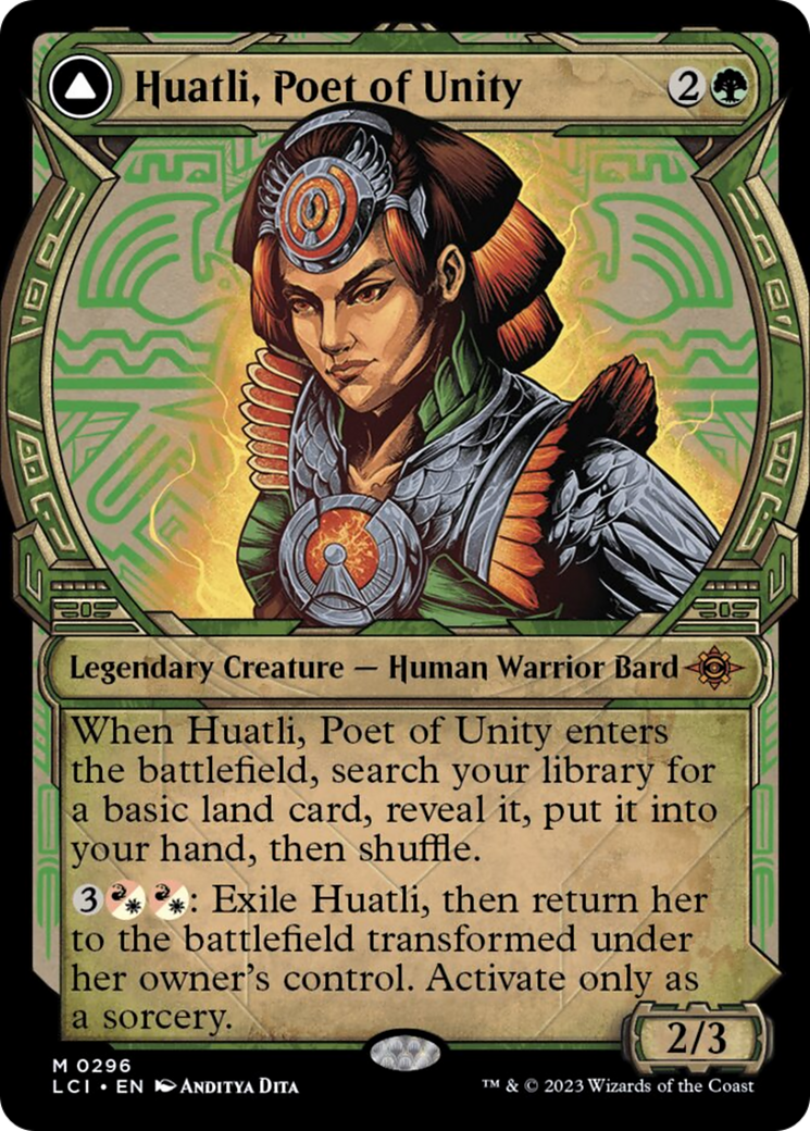 Huatli, Poet of Unity // Roar of the Fifth People (Showcase) [The Lost Caverns of Ixalan] | Rock City Comics