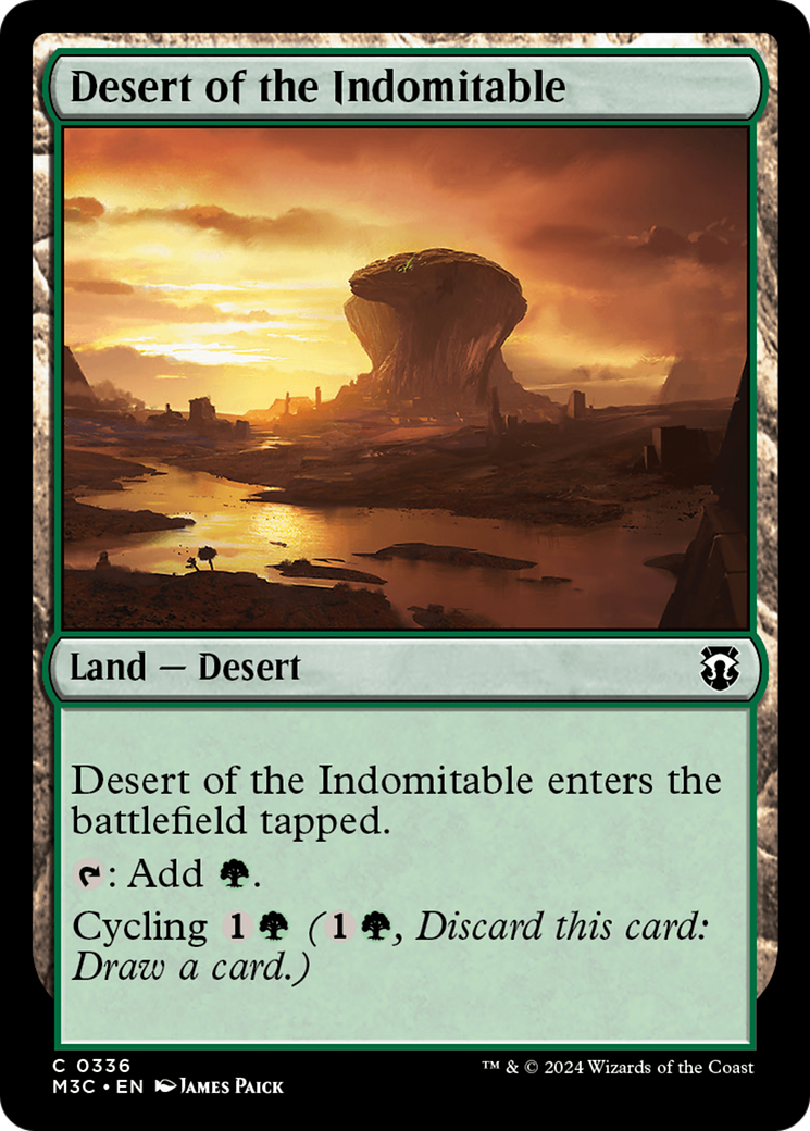 Desert of the Indomitable (Ripple Foil) [Modern Horizons 3 Commander] | Rock City Comics