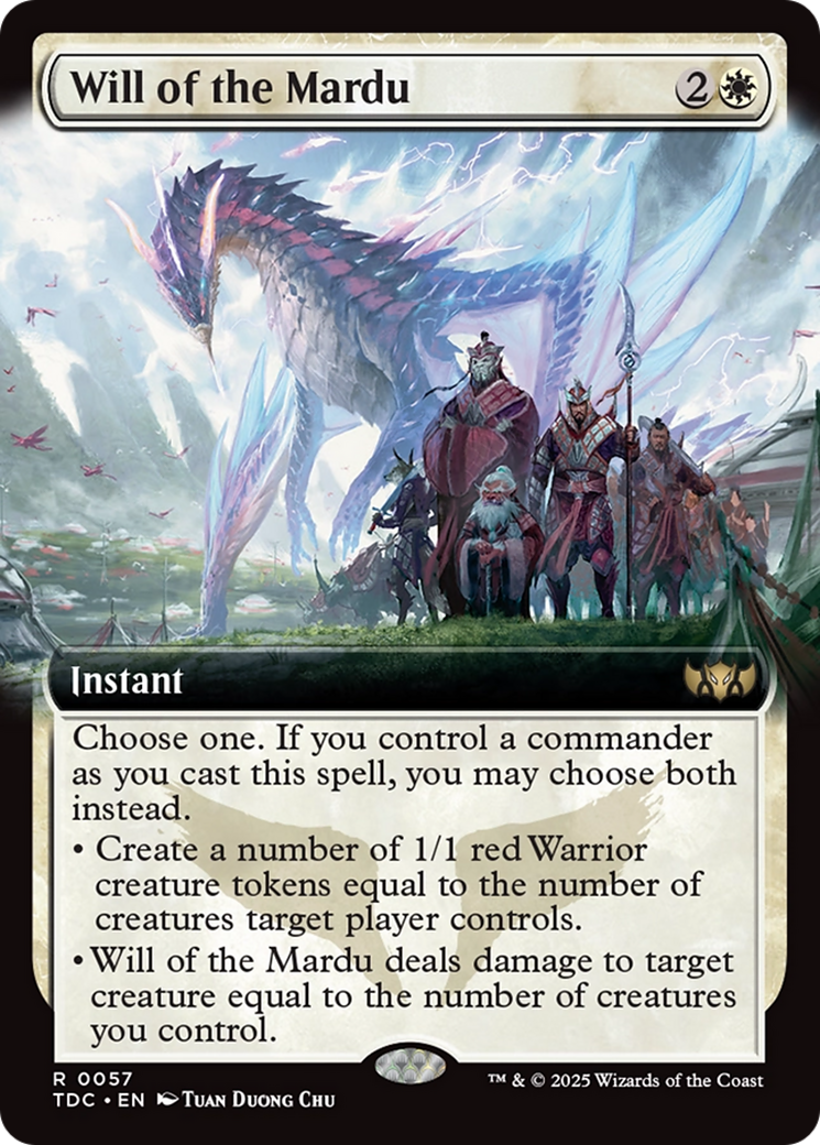 Will of the Mardu (Extended Art) [Tarkir: Dragonstorm Commander] | Rock City Comics