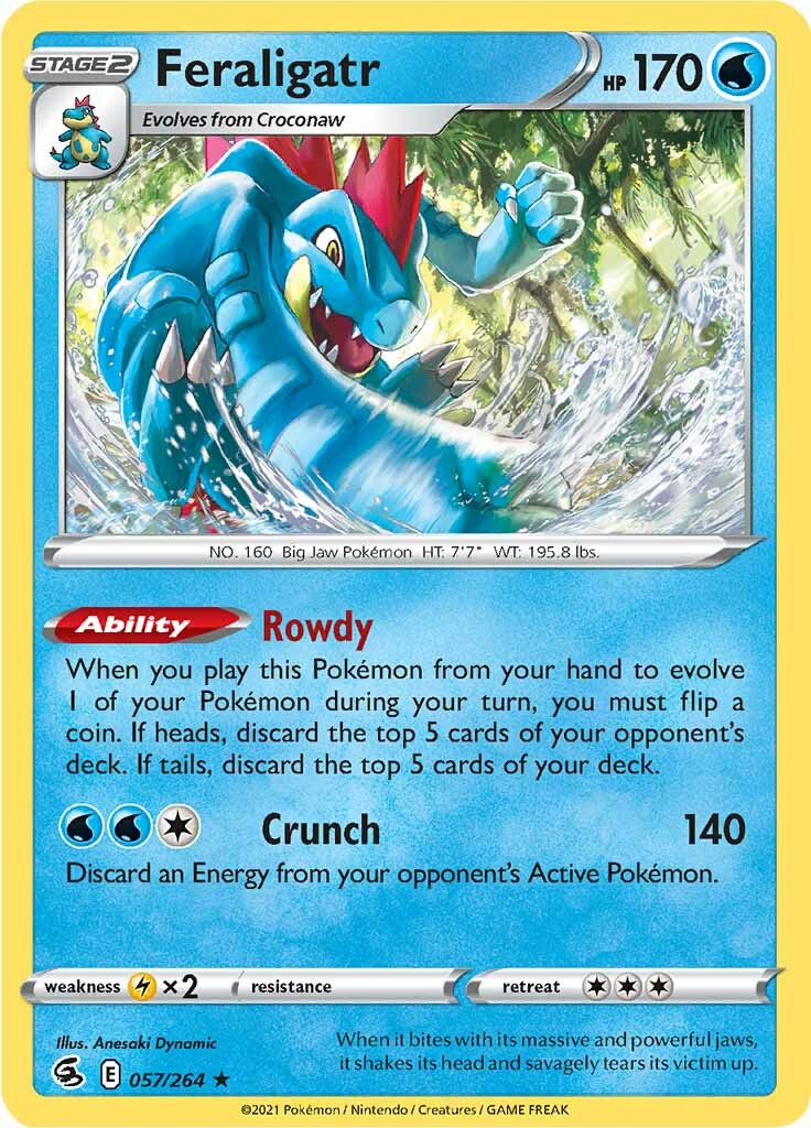 Feraligatr (057/264) [Sword & Shield: Fusion Strike] | Rock City Comics