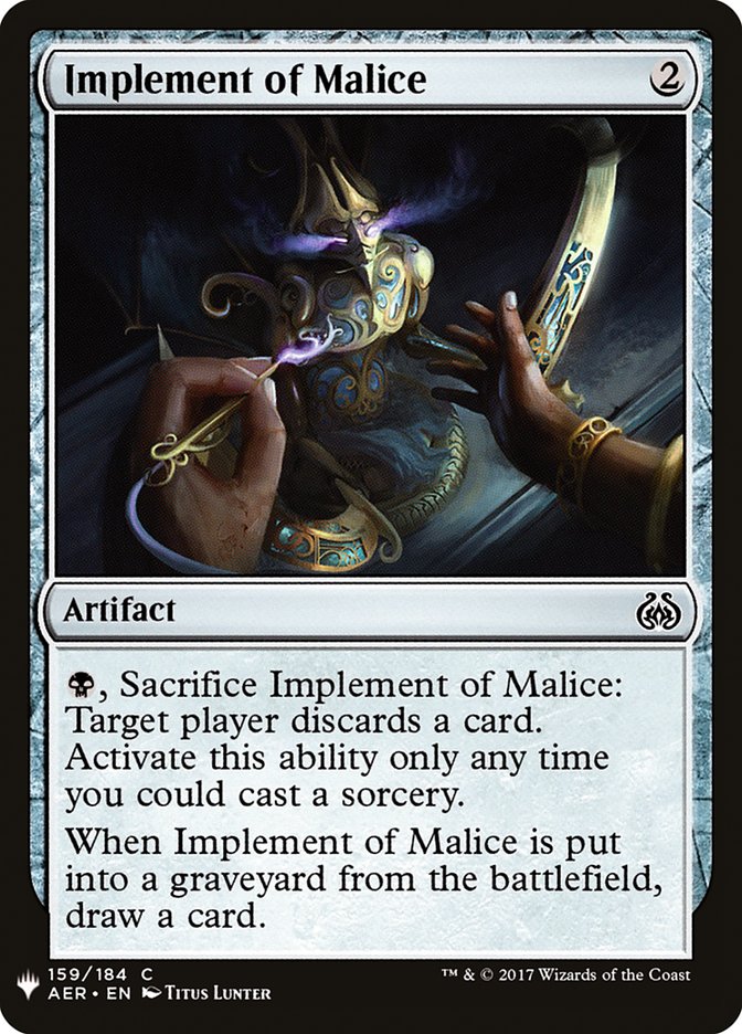 Implement of Malice [Mystery Booster] | Rock City Comics