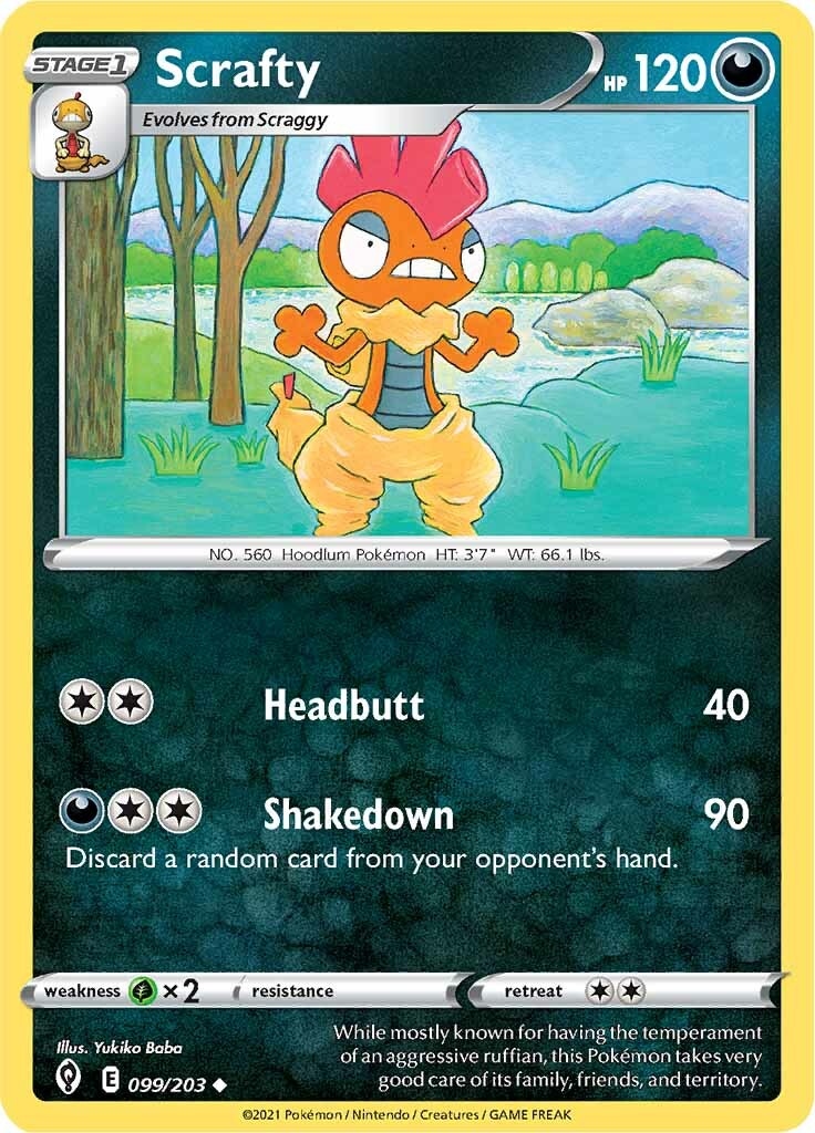 Scrafty (099/203) [Sword & Shield: Evolving Skies] | Rock City Comics