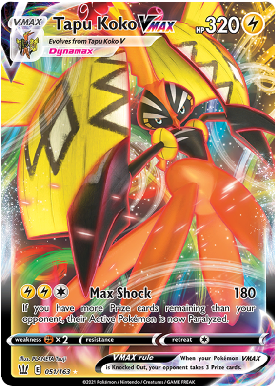 Tapu Koko VMAX (051/163) [Sword & Shield: Battle Styles] | Rock City Comics