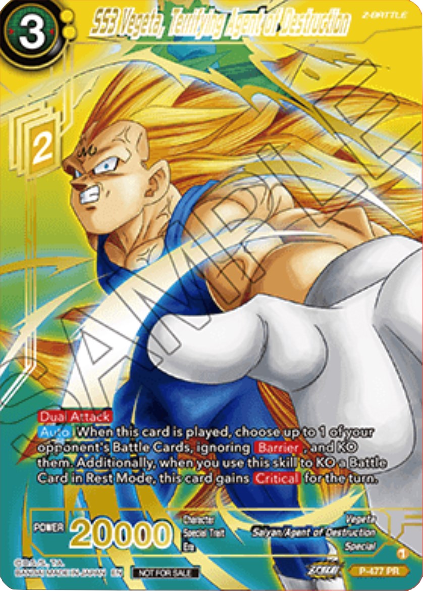 SS3 Vegeta, Terrifying Agent of Destruction (Gold-Stamped) (P-477) [Tournament Promotion Cards] | Rock City Comics