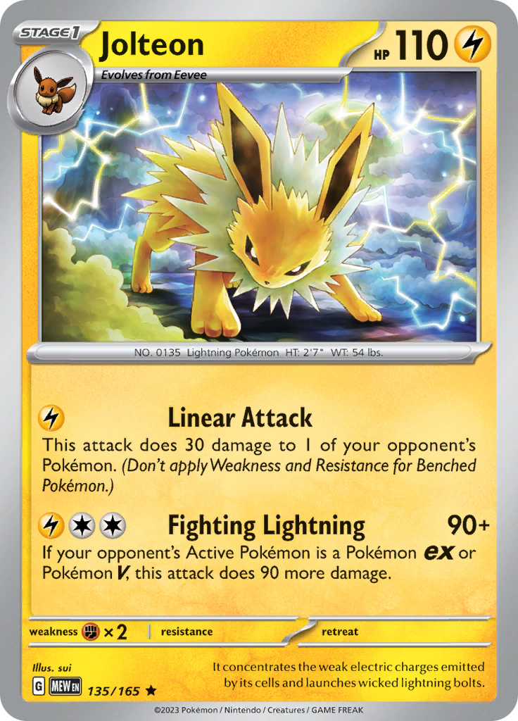 Jolteon (135/165) [Scarlet & Violet: 151] | Rock City Comics