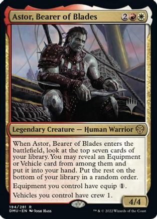 Astor, Bearer of Blades (Promo Pack) [Dominaria United Promos] | Rock City Comics