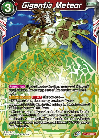 Gigantic Meteor (BT15-030) [Saiyan Showdown] | Rock City Comics