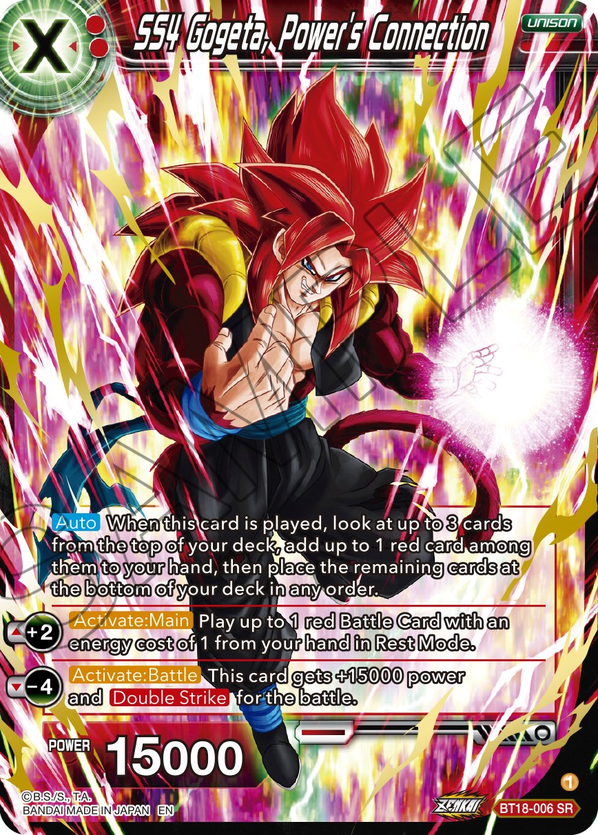 SS4 Gogeta, Power's Connection (BT18-006) [Dawn of the Z-Legends] | Rock City Comics