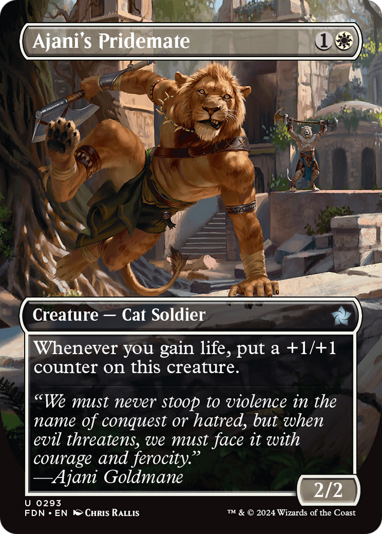 Ajani's Pridemate (Borderless) [Foundations] | Rock City Comics