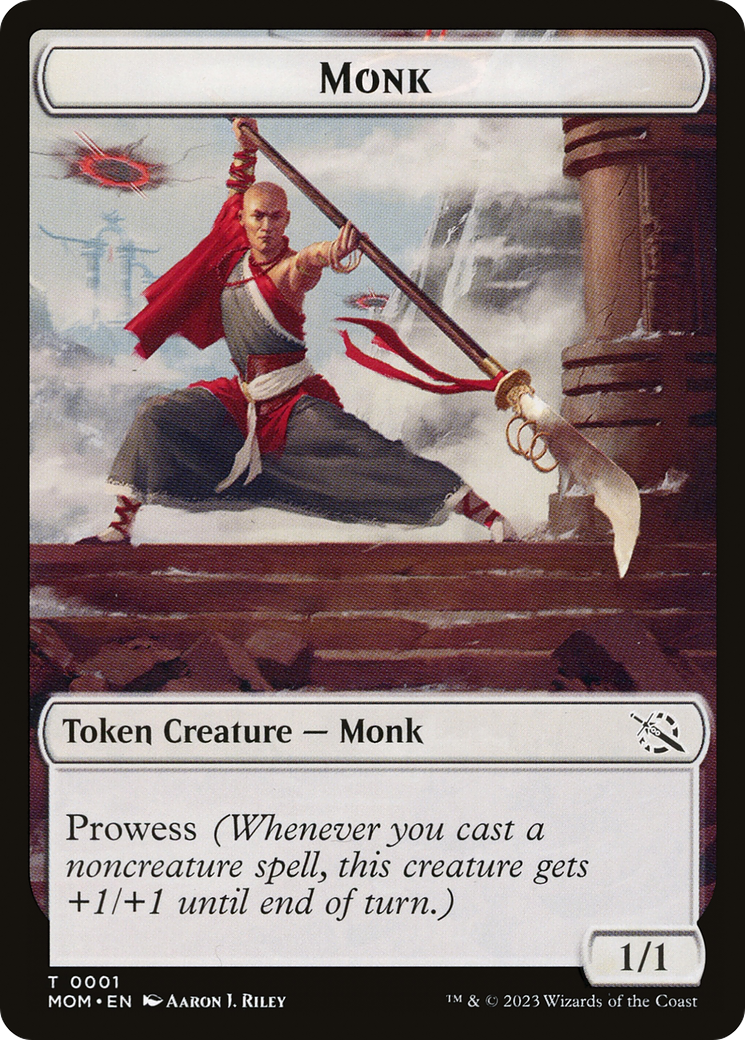 Monk // Spirit (14) Double-Sided Token [March of the Machine Tokens] | Rock City Comics