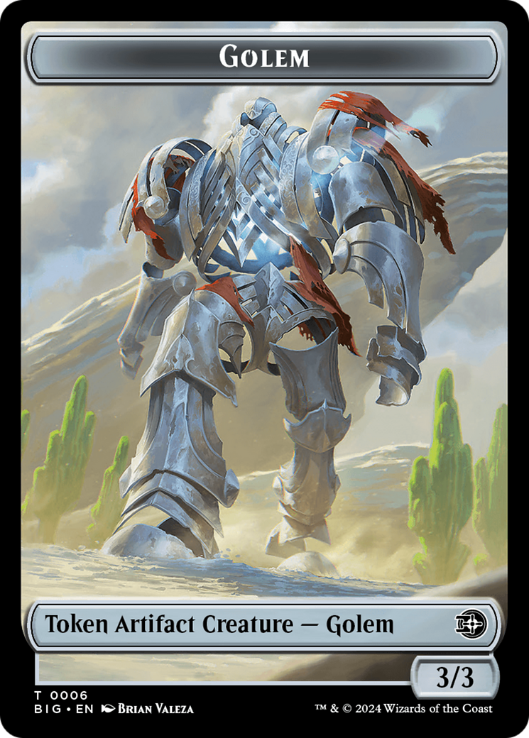 Golem // Plot Double-Sided Token [Outlaws of Thunder Junction: The Big Score Tokens] | Rock City Comics