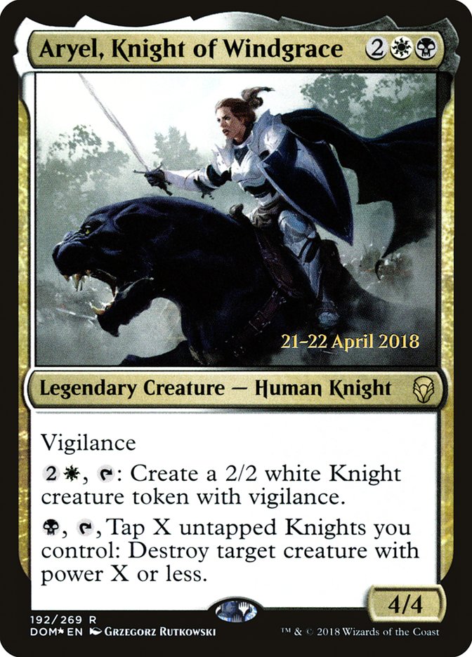 Aryel, Knight of Windgrace [Dominaria Prerelease Promos] | Rock City Comics