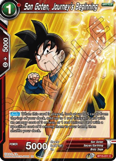 Son Goten, Journey's Beginning (BT15-011) [Saiyan Showdown] | Rock City Comics