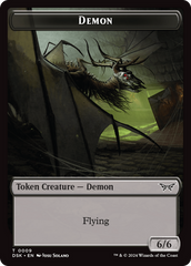 Demon // Manifest Double-Sided Token [Duskmourn: House of Horror Tokens] | Rock City Comics