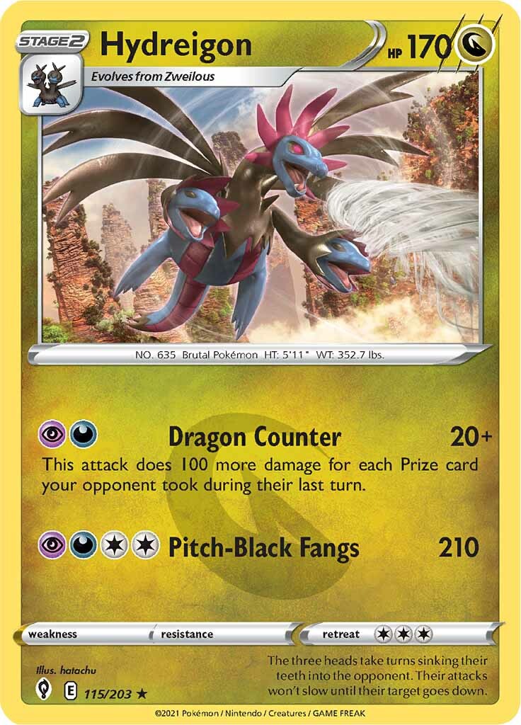 Hydreigon (115/203) [Sword & Shield: Evolving Skies] | Rock City Comics