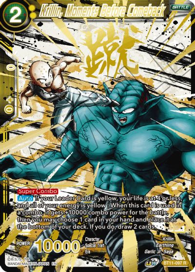 Krillin, Moments Before Comeback (Alternate Art) (BT11-097) [Special Anniversary Set 2021] | Rock City Comics