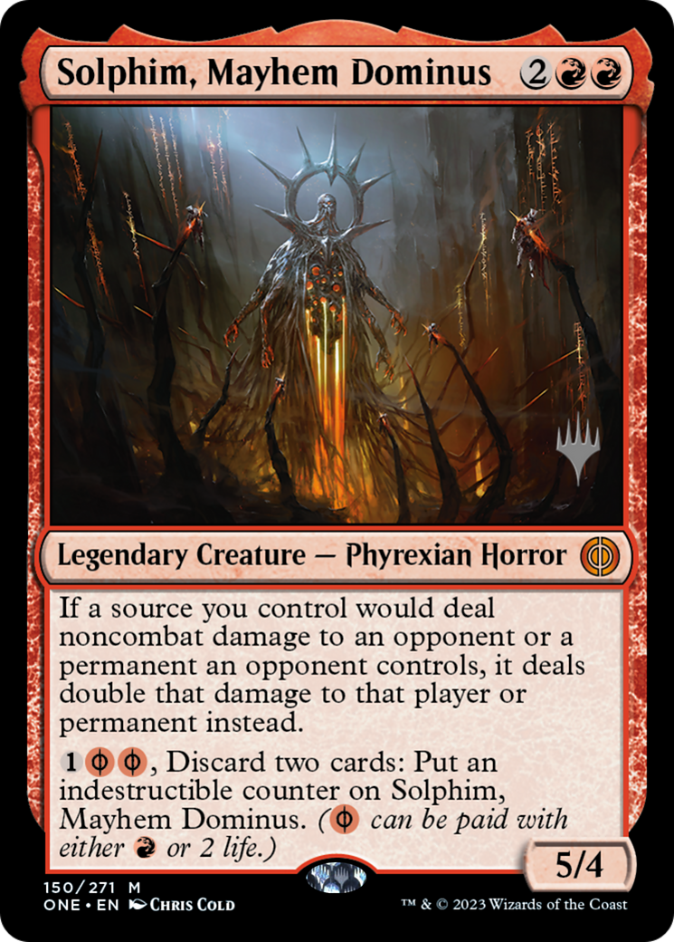 Solphim, Mayhem Dominus (Promo Pack) [Phyrexia: All Will Be One Promos] | Rock City Comics
