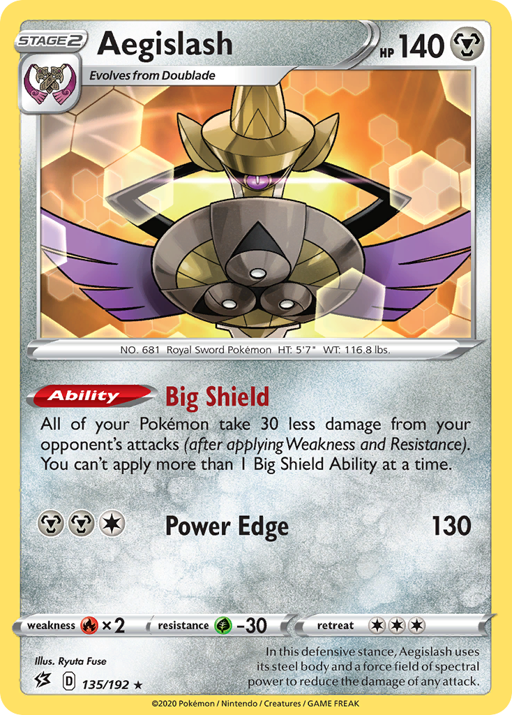 Aegislash (135/192) [Sword & Shield: Rebel Clash] | Rock City Comics