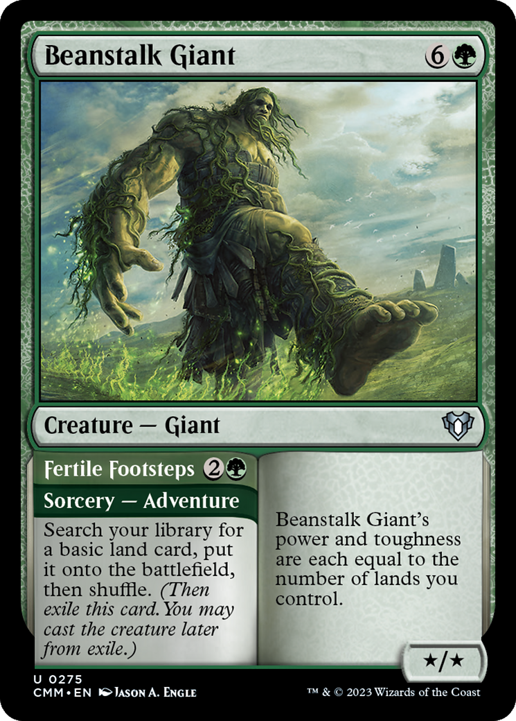 Beanstalk Giant // Fertile Footsteps [Commander Masters] | Rock City Comics