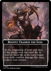 Bounty: Frankie the Fang // Bounty Rules Double-Sided Token [Outlaws of Thunder Junction Commander Tokens] | Rock City Comics