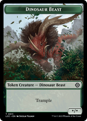 Dinosaur Beast // Dinosaur Double-Sided Token [The Lost Caverns of Ixalan Commander Tokens] | Rock City Comics