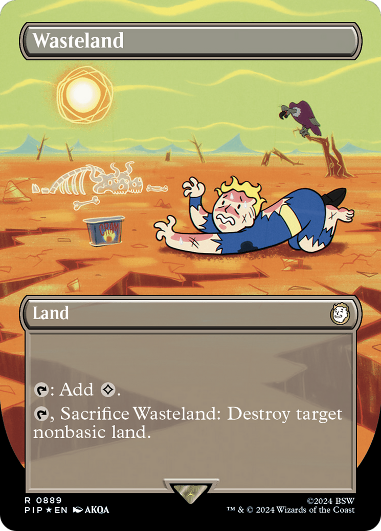 Wasteland (Borderless) (Surge Foil) [Fallout] | Rock City Comics