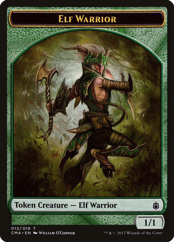 Elf Warrior Token [Commander Anthology Tokens] | Rock City Comics
