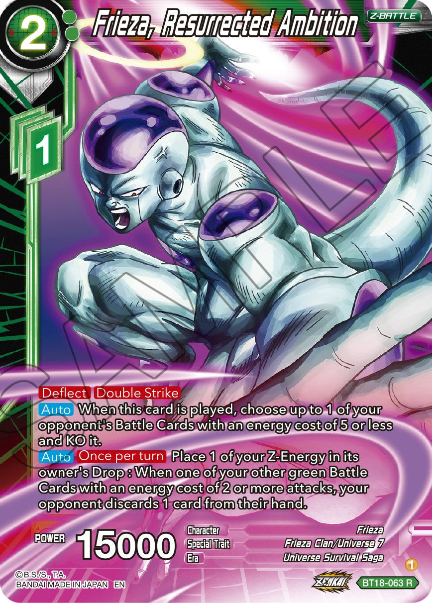 Frieza, Resurrected Ambition (BT18-063) [Dawn of the Z-Legends] | Rock City Comics