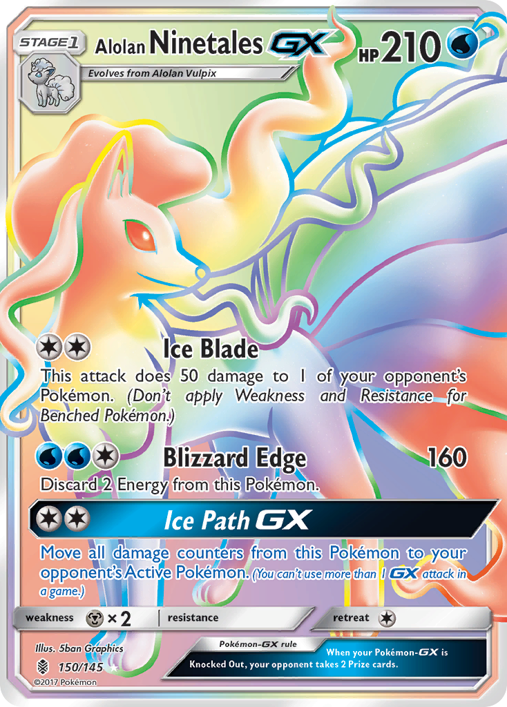 Alolan Ninetales GX (150/145) [Sun & Moon: Guardians Rising] | Rock City Comics