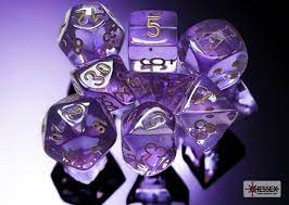 Chessex 7-Die set Lavender/ Gold | Rock City Comics