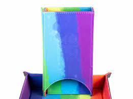 Fanroll Fold Up Dice Tower: Watercolor Rainbow | Rock City Comics