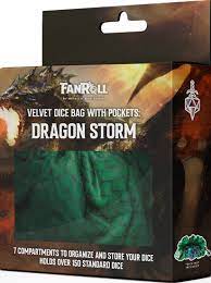 Fanroll Dragon Storm Green Velvet Dice Bag with Pockets | Rock City Comics