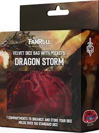 Fanroll Dragon Storm Red Velvet Dice Bag with Pockets | Rock City Comics