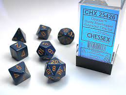 Chessex 7-Die set Dusty Blue/ Copper | Rock City Comics