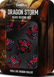 Fanroll Silicone Dragon Storm Black Scales 7-Die Set | Rock City Comics