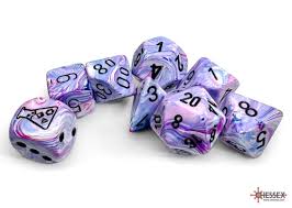 Chessex 7-Die set Hydrangea/ Black | Rock City Comics