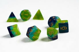 Sirius Dice: Green + Blue 7-Die Set | Rock City Comics