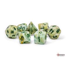 Chessex Green/ Dark Green Mega-hedral 7-Die Set | Rock City Comics