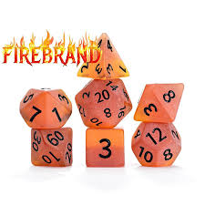 Sea Glass Dice: Firebrand 7-Die Set | Rock City Comics