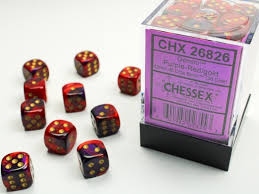 Chessex 36d6 Purple-Red/ Gold | Rock City Comics