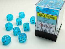 Chessex 36d6 Sky/ Silver | Rock City Comics