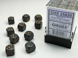 Chessex 36d6 Dark Grey/ Copper | Rock City Comics