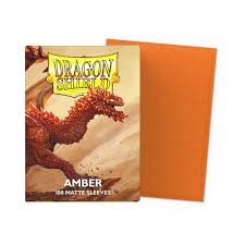 Dragon Shield Matte Amber 100 Count Sleeves | Rock City Comics